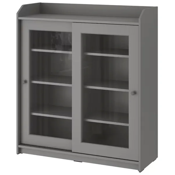 Kухонный шкаф Ikea Hauga Серый / Стекло photo 1