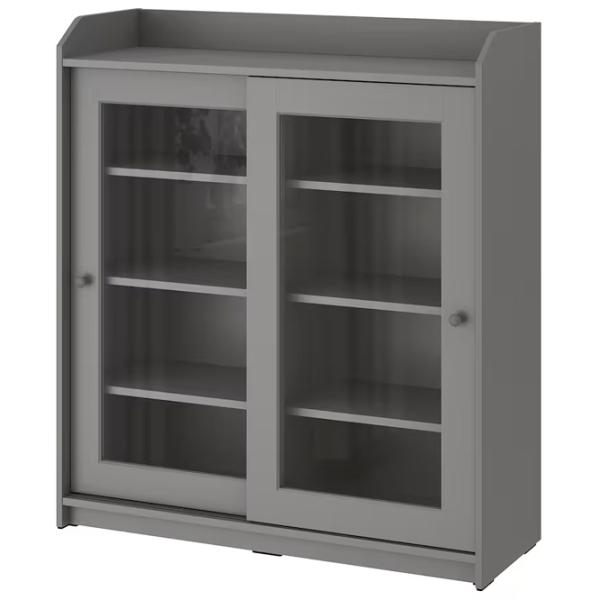 Kухонный шкаф Ikea Hauga Серый / Стекло photo 1