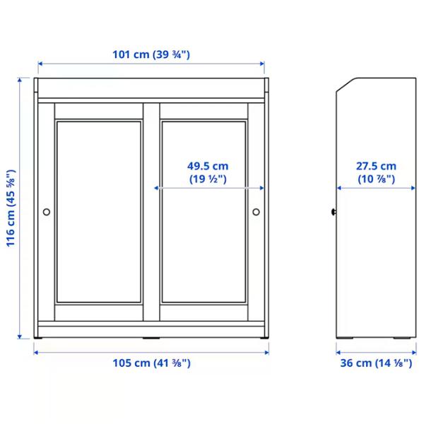 Kухонный шкаф Ikea Hauga Серый / Стекло photo 7