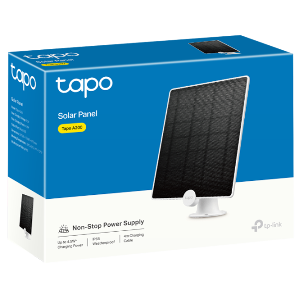 Panel solar pentru camera de supraveghere TP-Link TAPO A200 Cu fir/ White photo 2 Panel solar pentru camera de supraveghere TP-Link TAPO A200 Cu fir/ White photo 2