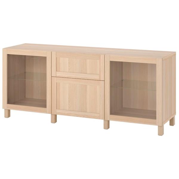 Kухонный шкаф Ikea Besta Дуб Сонома / Стекло photo 1 Kухонный шкаф Ikea Besta Дуб Сонома / Стекло photo 1