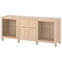 Dulap de bucătărie Ikea Besta Somona Oak / Sticlă