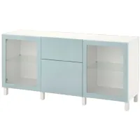 Dulap de bucătărie Ikea Besta Blue / Sticlă