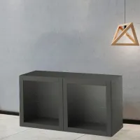 Dulap de bucătărie Ikea Besta Dark Gray / Sticlă photo 2
