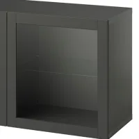 Dulap de bucătărie Ikea Besta Dark Gray / Sticlă photo 3