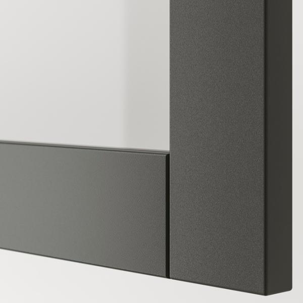Kухонный шкаф Ikea Besta Тёмно-серый / Стекло photo 5 Kухонный шкаф Ikea Besta Тёмно-серый / Стекло photo 5