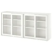 Kухонный шкаф Ikea Vihals White / Стекло
