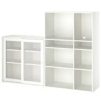Kухонный шкаф Ikea Vihals White / Стекло