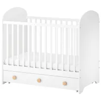 Детская кровать Ikea Gonatt 0 месяцев - 3 года / Белый