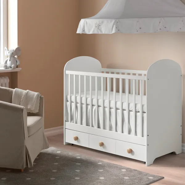 Pat pentru copii Ikea Gonatt 0 luni - 3 ani / White photo 5