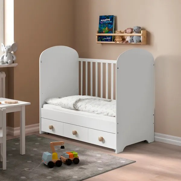 Pat pentru copii Ikea Gonatt 0 luni - 3 ani / White photo 6