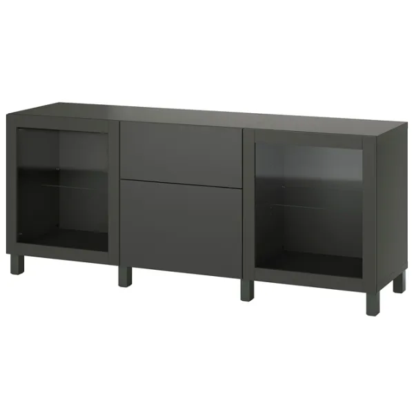 Dulap de bucătărie Ikea Besta Dark Gray / Sticlă photo 1 Dulap de bucătărie Ikea Besta Dark Gray / Sticlă photo 1