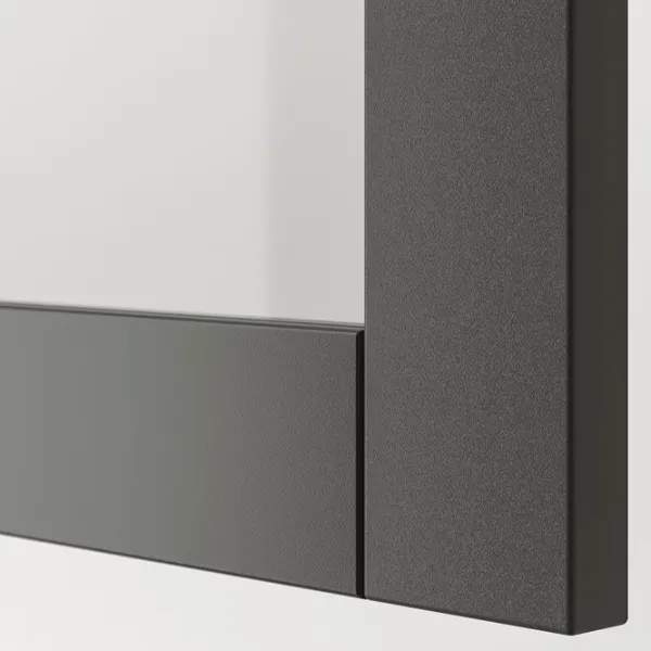Kухонный шкаф Ikea Besta/Lappviken/Sindvik Тёмно-серый / Стекло photo 4 Kухонный шкаф Ikea Besta/Lappviken/Sindvik Тёмно-серый / Стекло photo 4
