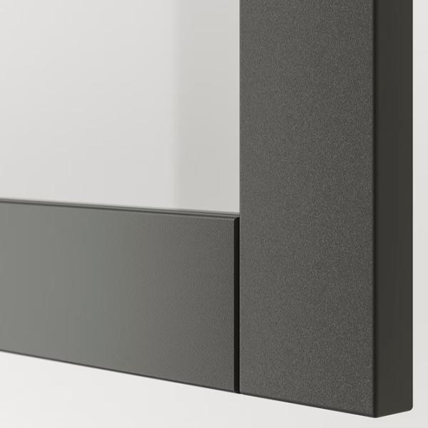 Kухонный шкаф Ikea Besta/Lappviken/Sindvik Тёмно-серый / Стекло photo 4 Kухонный шкаф Ikea Besta/Lappviken/Sindvik Тёмно-серый / Стекло photo 4