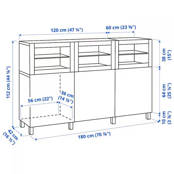 Kухонный шкаф Ikea Besta/Lappviken/Sindvik Тёмно-серый / Стекло photo 6 Kухонный шкаф Ikea Besta/Lappviken/Sindvik Тёмно-серый / Стекло photo 6