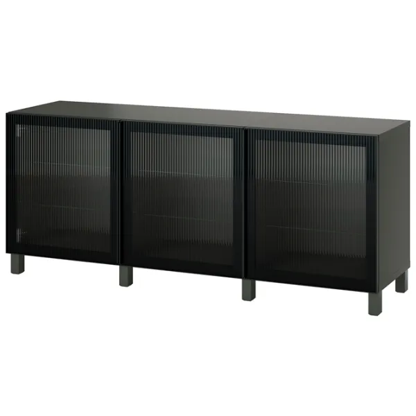Dulap de bucătărie Ikea Besta Black / Sticlă photo 1 Dulap de bucătărie Ikea Besta Black / Sticlă photo 1