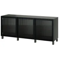 Dulap de bucătărie Ikea Besta Black / Sticlă