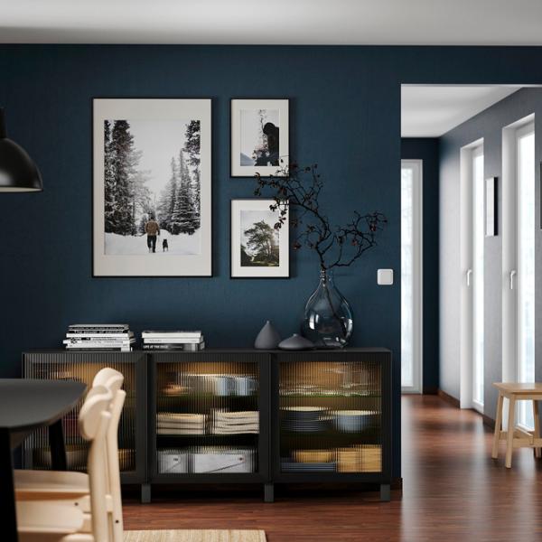 Dulap de bucătărie Ikea Besta Black / Sticlă photo 5 Dulap de bucătărie Ikea Besta Black / Sticlă photo 5