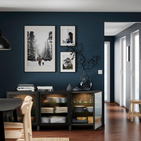 Dulap de bucătărie Ikea Besta Black / Sticlă photo 6 Dulap de bucătărie Ikea Besta Black / Sticlă photo 6