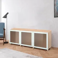 Kухонный шкаф Ikea Besta/Glassvik/Stubbarp Светло-зеленый / Стекло photo 2