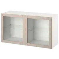 Dulap de bucătărie Ikea Besta/Sindvik Beige / Sticlă