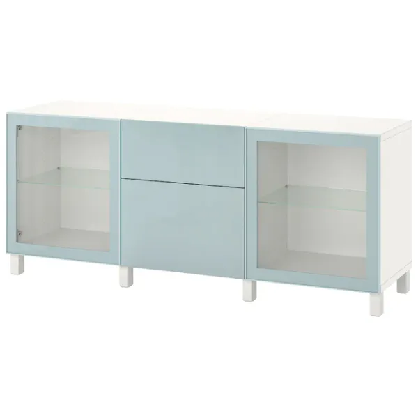 Kухонный шкаф Ikea Besta/Selsviken/Stubbarp Синий / Стекло photo 1 Kухонный шкаф Ikea Besta/Selsviken/Stubbarp Синий / Стекло photo 1