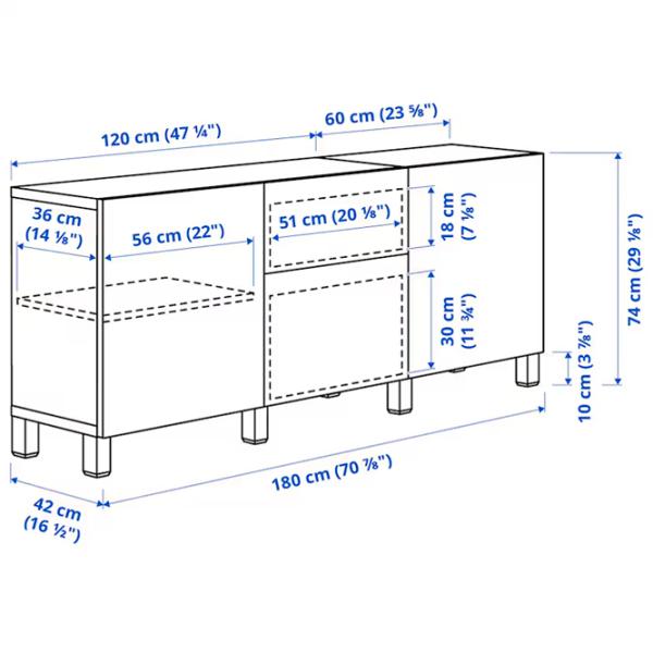 Kухонный шкаф Ikea Besta/Selsviken/Stubbarp Синий / Стекло photo 7 Kухонный шкаф Ikea Besta/Selsviken/Stubbarp Синий / Стекло photo 7