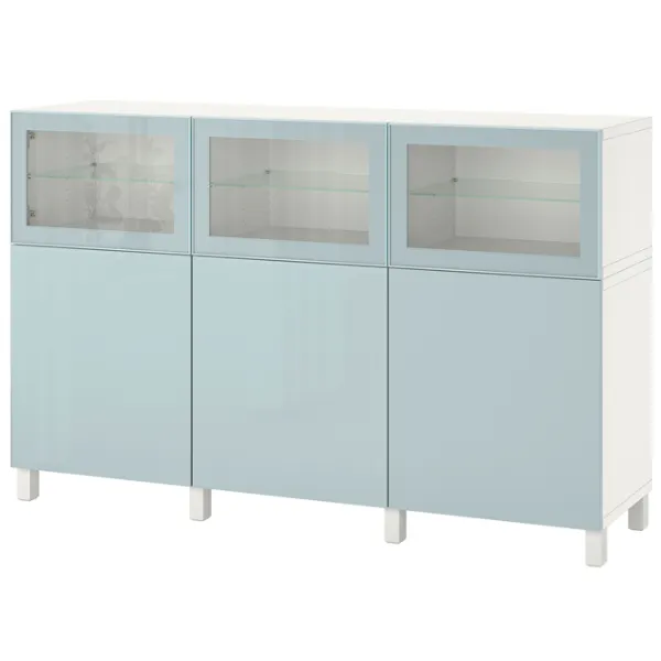 Kухонный шкаф Ikea Besta Синий / Стекло photo 1 Kухонный шкаф Ikea Besta Синий / Стекло photo 1