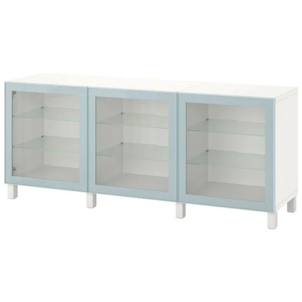 Kухонный шкаф Ikea Besta Синий / Стекло photo 1 Kухонный шкаф Ikea Besta Синий / Стекло photo 1