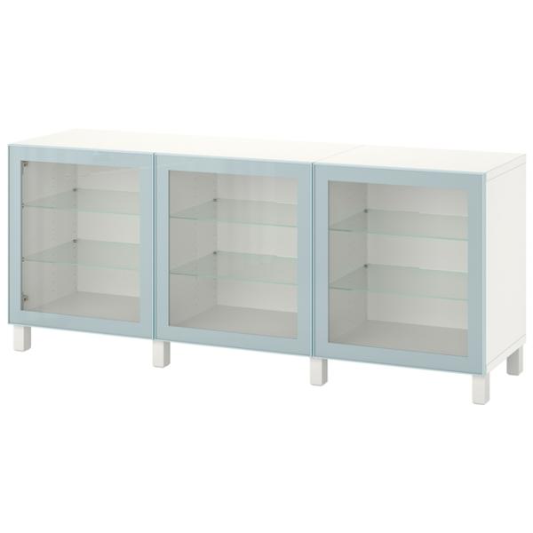 Kухонный шкаф Ikea Besta Синий / Стекло photo 1 Kухонный шкаф Ikea Besta Синий / Стекло photo 1