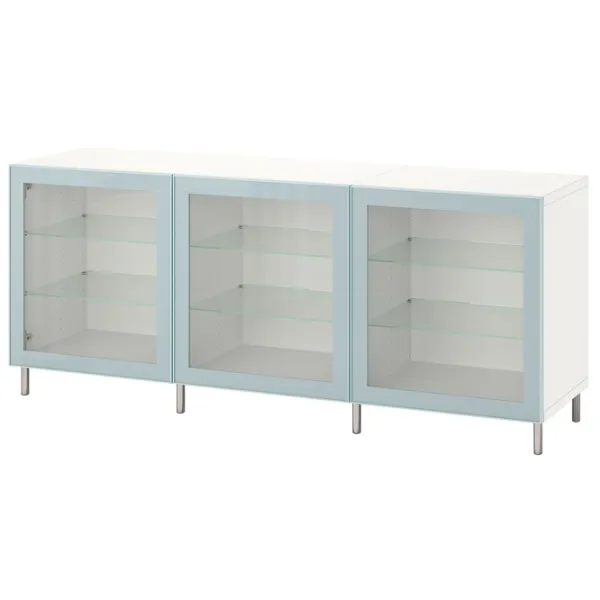 Kухонный шкаф Ikea Besta Синий / Стекло photo 1 Kухонный шкаф Ikea Besta Синий / Стекло photo 1