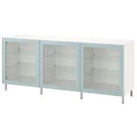 Dulap de bucătărie Ikea Besta Blue / Sticlă