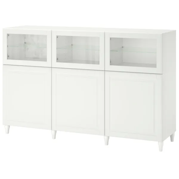Kухонный шкаф Ikea Besta/Smeviken/Kabbarp White / Стекло photo 1