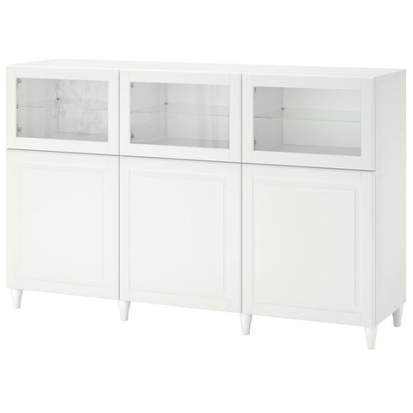 Kухонный шкаф Ikea Besta/Smeviken/Kabbarp White / Стекло photo 1