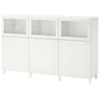 Kухонный шкаф Ikea Besta/Smeviken/Kabbarp White / Стекло
