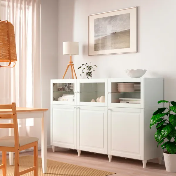 Kухонный шкаф Ikea Besta/Smeviken/Kabbarp White / Стекло photo 2