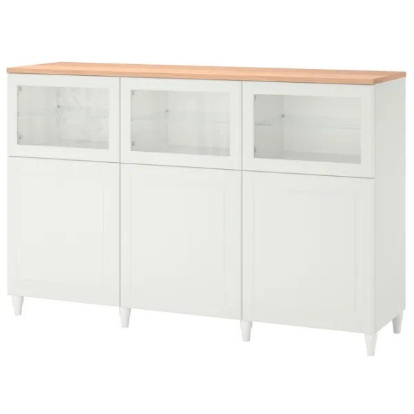 Kухонный шкаф Ikea Besta/Smeviken/Kabbarp White / Стекло photo 1 Kухонный шкаф Ikea Besta/Smeviken/Kabbarp White / Стекло photo 1