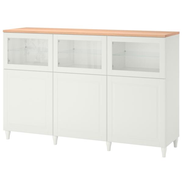 Kухонный шкаф Ikea Besta/Smeviken/Kabbarp White / Стекло photo 1 Kухонный шкаф Ikea Besta/Smeviken/Kabbarp White / Стекло photo 1