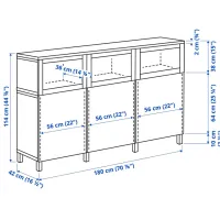 Dulap de bucătărie Ikea Besta/Smeviken/Kabbarp White / Sticlă photo 6