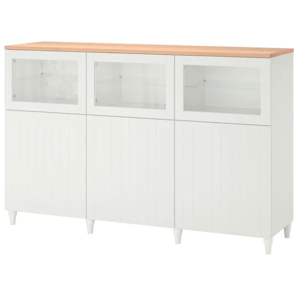 Dulap de bucătărie Ikea Besta/Smeviken/Kabbarp White / Sticlă photo 1 Dulap de bucătărie Ikea Besta/Smeviken/Kabbarp White / Sticlă photo 1