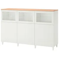 Kухонный шкаф Ikea Besta/Smeviken/Kabbarp White / Стекло