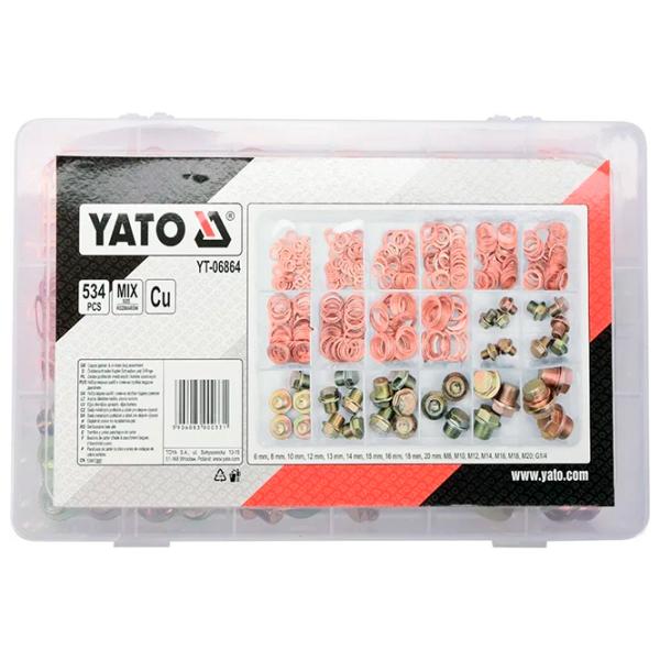 Набор шайб Yato YT-06864 Медь / Количество в наборе - 534 photo 1