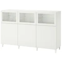 Kухонный шкаф Ikea Besta White / Стекло