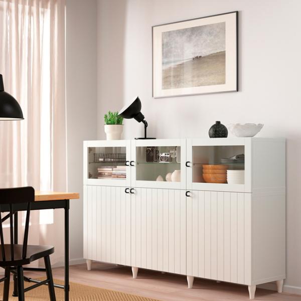 Kухонный шкаф Ikea Besta White / Стекло photo 5 Kухонный шкаф Ikea Besta White / Стекло photo 5
