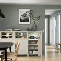Kухонный шкаф Ikea Besta Бежевый / Стекло photo 4