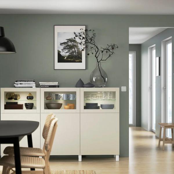 Dulap de bucătărie Ikea Besta Beige / Sticlă photo 5 Dulap de bucătărie Ikea Besta Beige / Sticlă photo 5