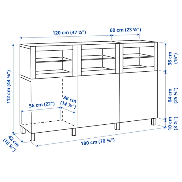 Dulap de bucătărie Ikea Besta Beige / Sticlă photo 6 Dulap de bucătărie Ikea Besta Beige / Sticlă photo 6
