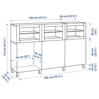 Kухонный шкаф Ikea Besta Бежевый / Стекло photo 6