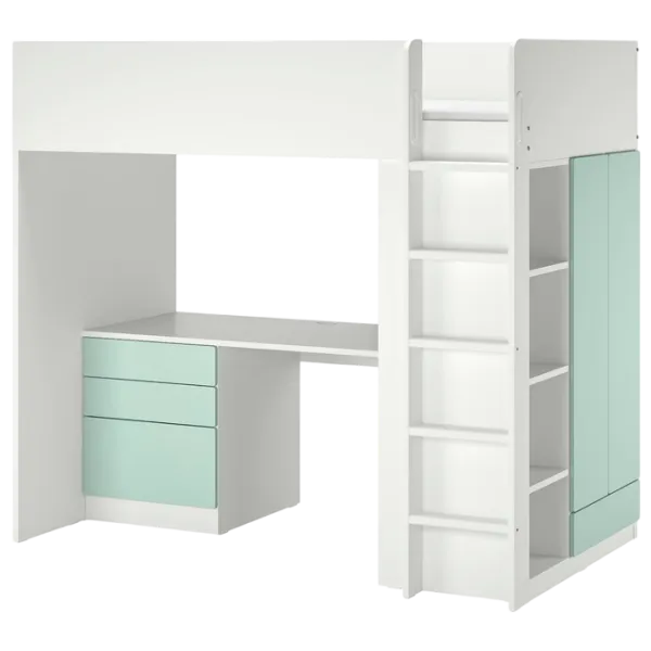 Детская кровать Ikea Smastad 90 x 200 см / ДСП / Зеленый photo 1