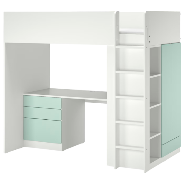 Детская кровать Ikea Smastad 90 x 200 см / ДСП / Зеленый photo 1